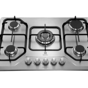 Cooktop 5 Bocas À Gás Electrolux Gt75x Com Acendimento Automático E Mesa De Inox