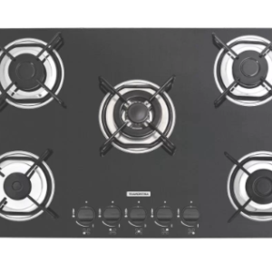 Cooktop Brasil A Gás 5 Queimadores 70cm Vidro Preto Tramontina Bivolt 94708/502